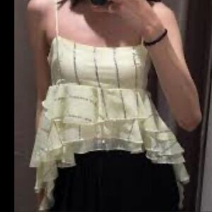 Zara babydoll sequin top!